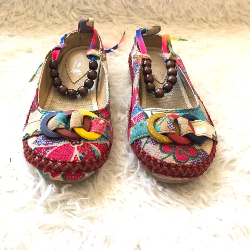 Asian Embroidered Ballet Shoes - Picture 2 of 7